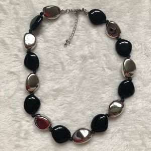 Cookie Lee Black and silver bead necklace